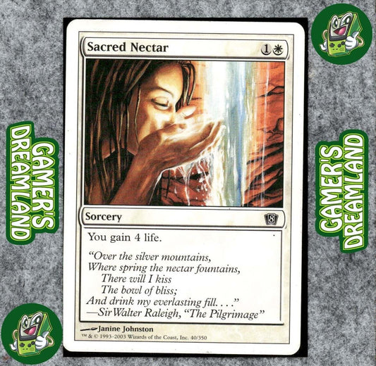 Sacred Nectar 40 HP NF Common MTG Eighth Edition Magic