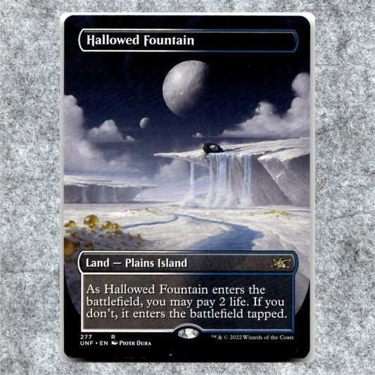 Hallowed Fountain 277 NM NF Rare Borderless MTG Unfinity Magic 2022 Shockland