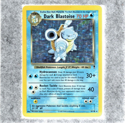 Dark Blastoise 3/82 Damaged Holo Rare Pokémon Team Rocket 2000 TCG