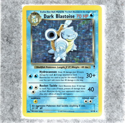 (Holo) Dark Blastoise [3/82 Team Rocket] Damaged Pokemon Card Vintage WOTC