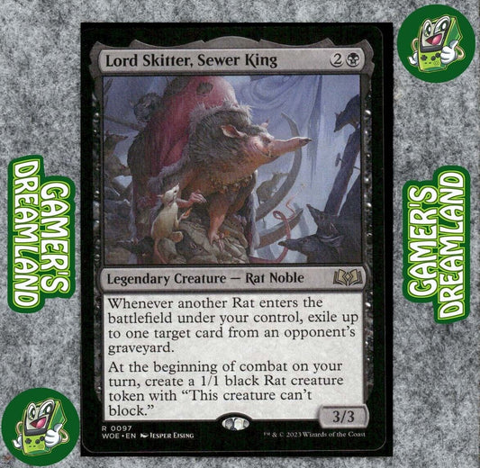 Lord Skitter, Sewer King 97 NM NF Rare MTG Wilds of Eldraine Magic