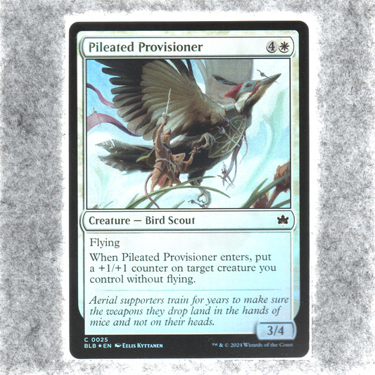 Pileated Provisioner 025 Foil NM MTG Bloomburrow Magic