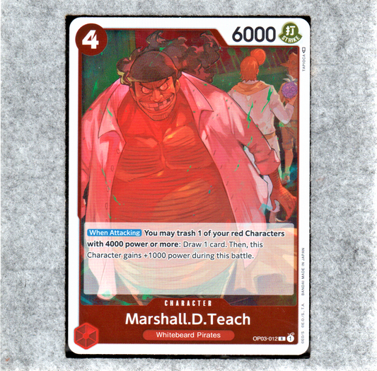 Marshall.D.Teach - Holo Rare - OP03-012 Pillars Of Strength - NM - One Piece CCG