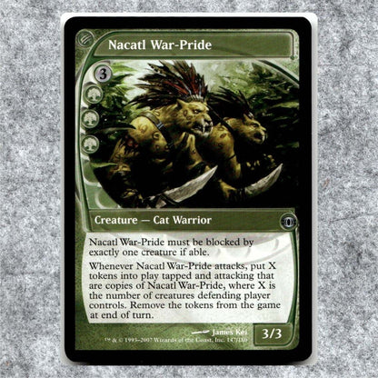 Nacatl War-Pride 147 NM NF Uncommon Creature Cat Warrior MTG Future Sight 2007