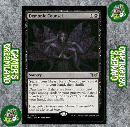 Demonic Counsel 92 NM NF Rare MTG Duskmourn: House of Horror Magic