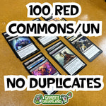 100 RED MTG Cards Bulk Lot Common/Uncommon No Duplicates Commander Magic