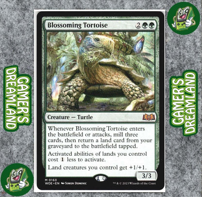 Blossoming Tortoise 163 NM NF Mythic MTG Wilds of Eldraine Magic