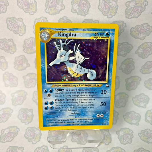 Kingdra 8/111 - Neo Genesis - Holo Foil Star Rare Pokemon Card TCG LP