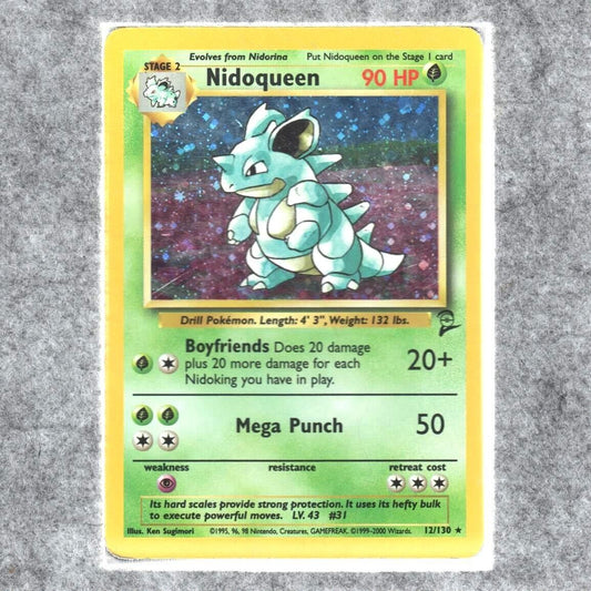 Nidoqueen 012 Pokémon Card Game TCG Base Set 2 ENGLISH MP Holo