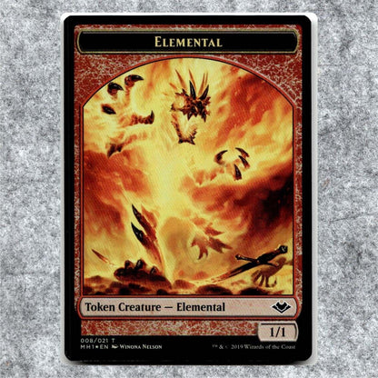 Elemental Token 8 LP Foil Common MTG Modern Horizons Magic 2019