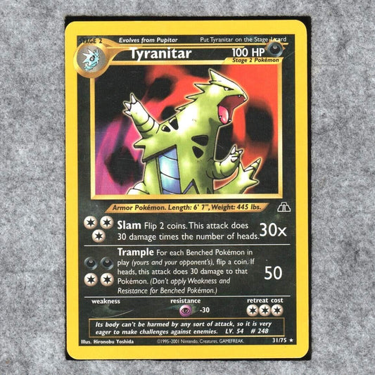 Tyranitar 31/75 Pokémon Card Game TCG Neo Discovery Rare ENGLISH NM NF