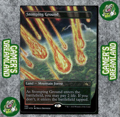 Stomping Ground Borderless Foil 280 NM Rare MTG Unfinity Magic