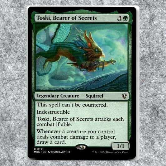 Toski, Bearer of Secrets 191 NM NF Rare MTG Murders at Karlov Manor Commander