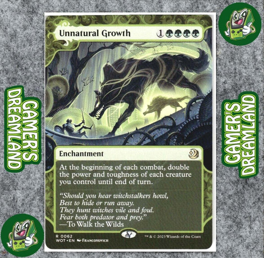 Unnatural Growth 62 NM NF Rare MTG Wilds of Eldraine Enchanting Tales Magic