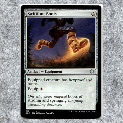 Swiftfoot Boots 217 NM NF Uncommon MTG Commander: Adventures in Forgotten Realms