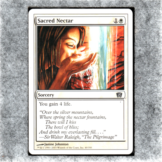 Sacred Nectar 8th Edition MTG (NM)  Magic MP moderately Played