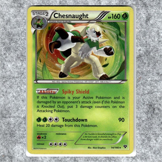 Chesnaught 14/146 HP Holo Rare Pokémon TCG XY Base Set 2014 Vintage